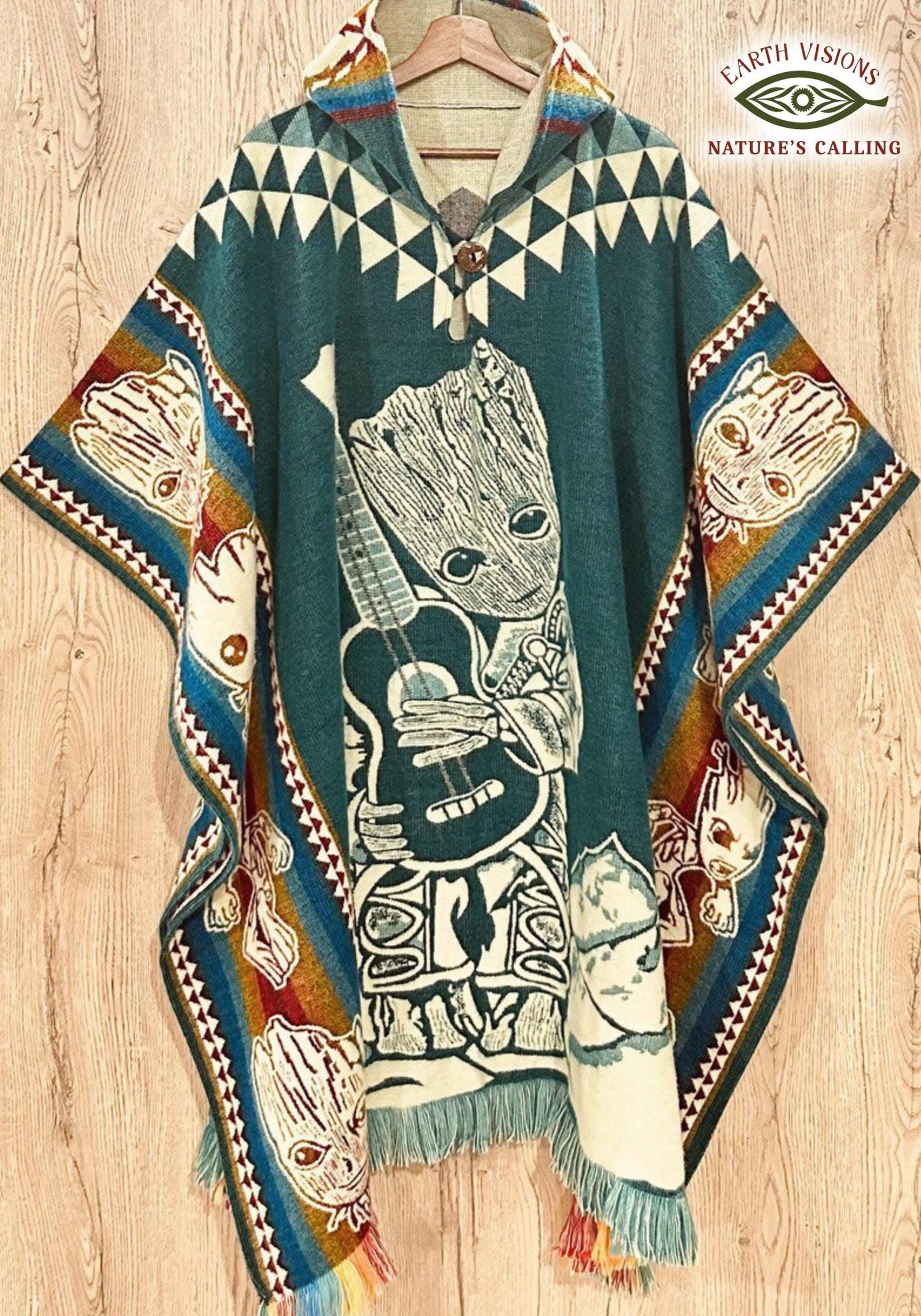 Alpaca Wool Poncho (Groot)