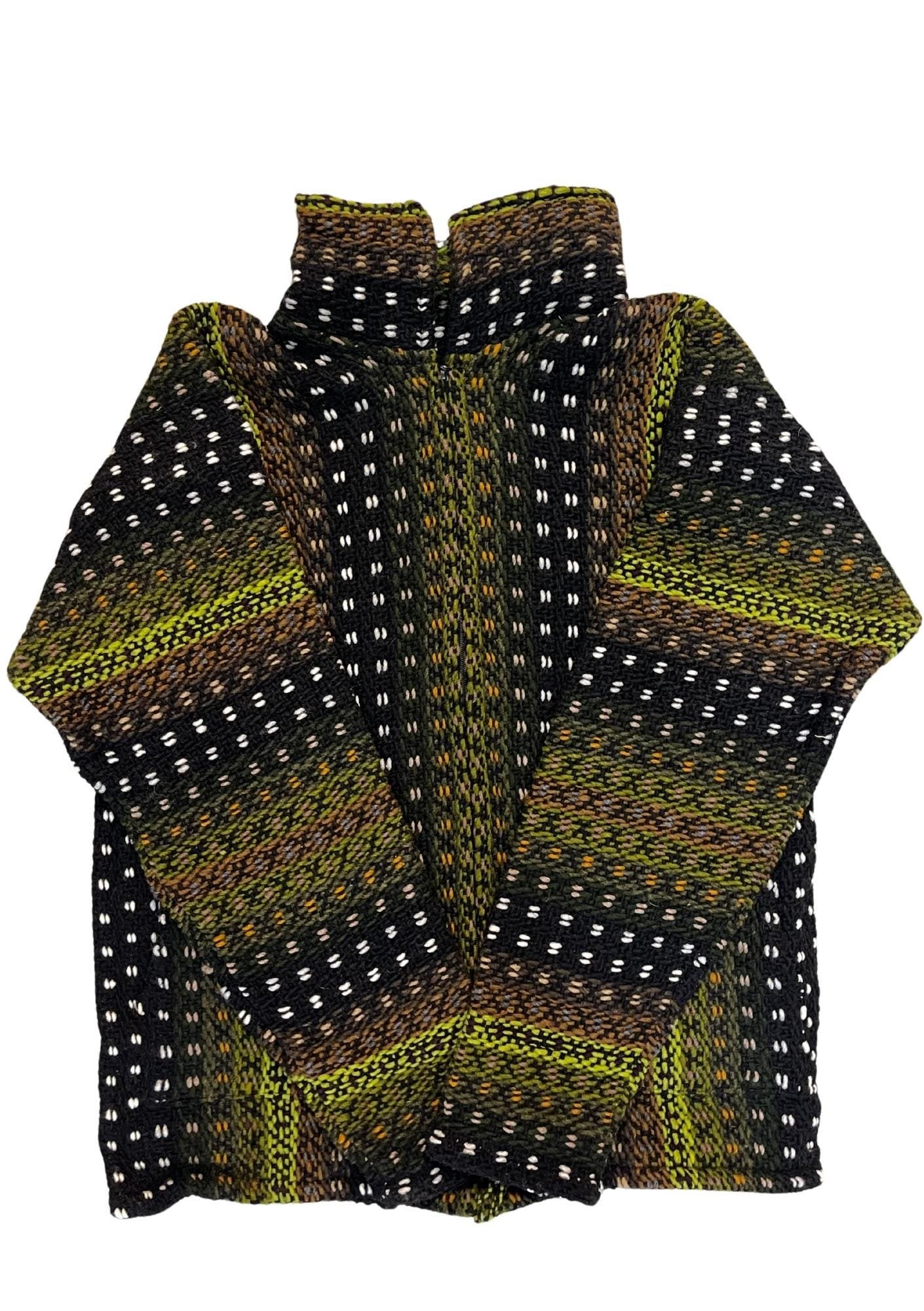 Olive Green Baja Zip Hoodie – Earth Tone Pullover Jacket